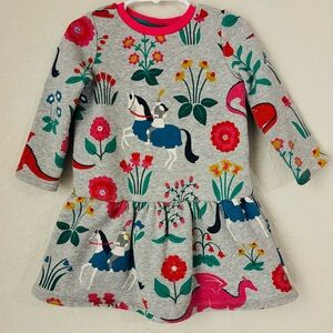 Mini Boden | Enchanted Fairytale Fleece Sweatshirt Dress | Size 2-3T